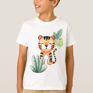 Jungle Joy: Happy Tiger Kids T-Shirt