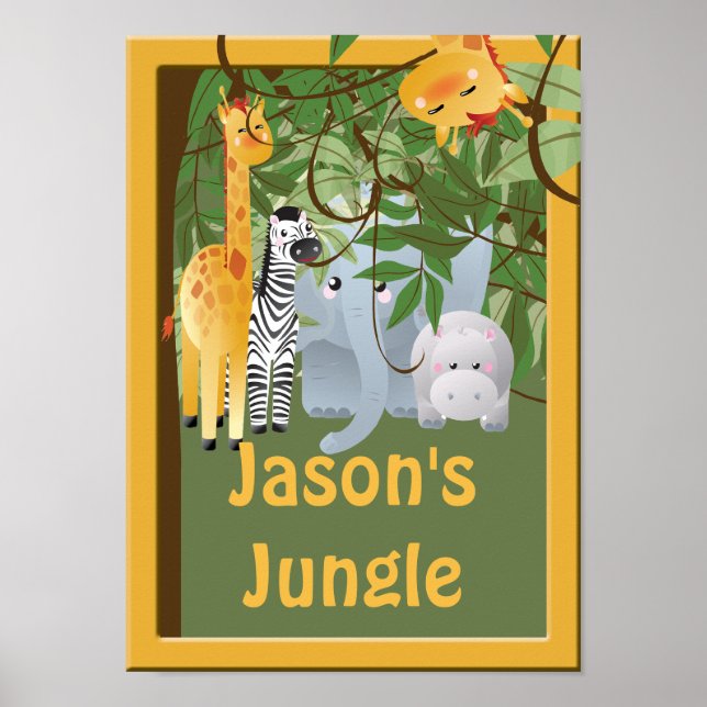 Jungle Kids Room Custom Poster (Front)