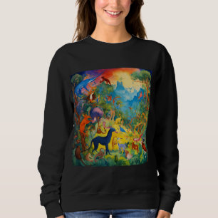 jungle kingdom art sweatshirt