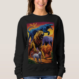 jungle kingdom art sweatshirt