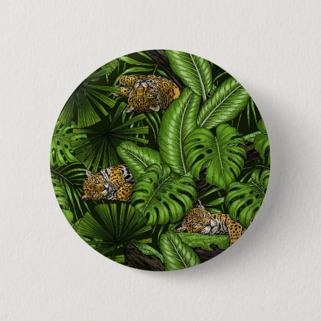 Jungle kitties 6 cm round badge (Front)