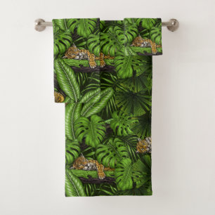 Jungle kitties bath towel set