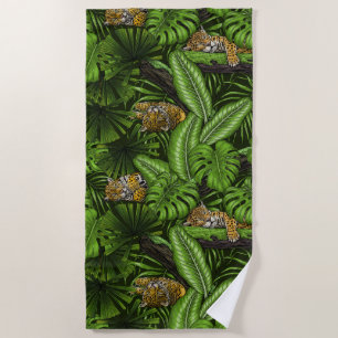 Jungle kitties beach towel