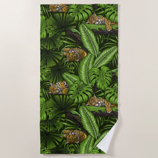 Jungle kitties beach towel (Front)