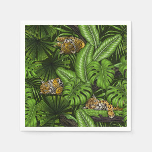 Jungle kitties napkin