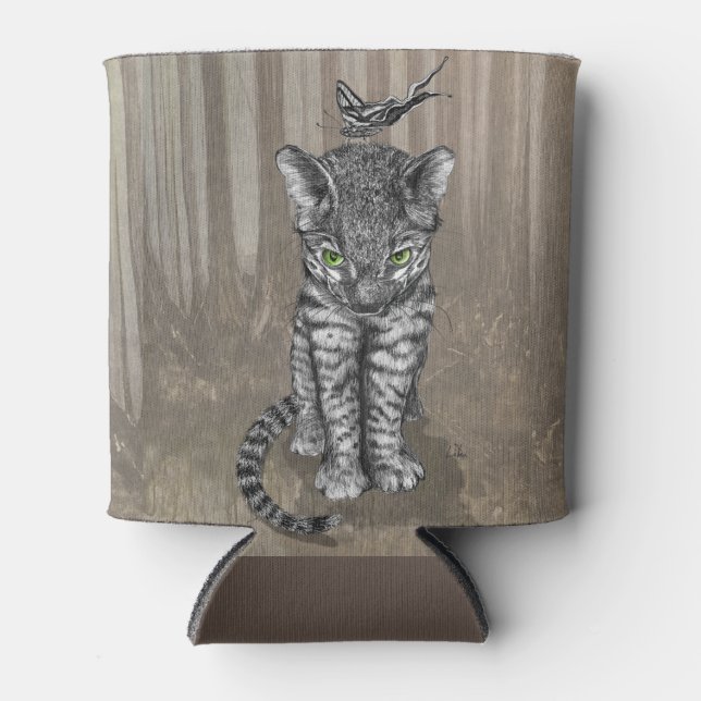 Jungle Kitty Can Cooler (Front)