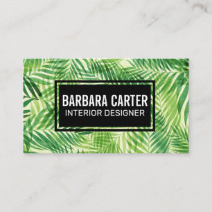 Jungle Leaf Pattern Business Card