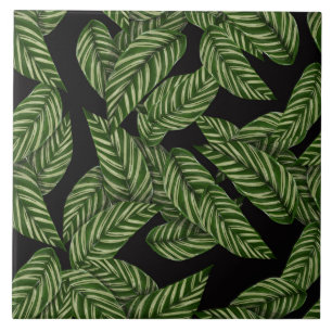 jungle leaves ceramic tile