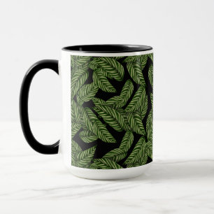 jungle leaves coffee mug