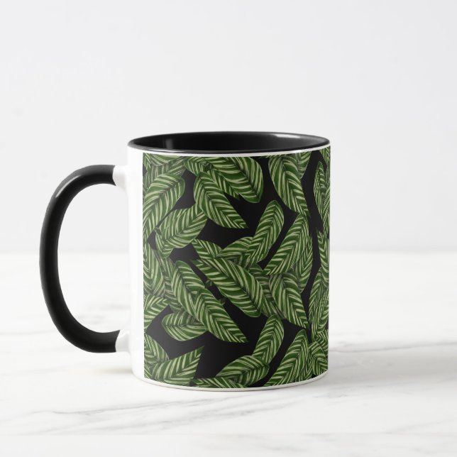 jungle leaves coffee mug (Left)