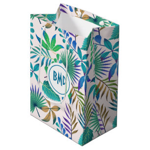 Jungle leaves seamless pattern medium gift bag