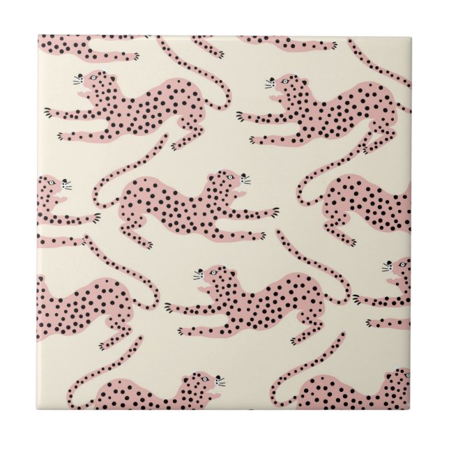 Jungle Leopard Ceramic Tile (Front)