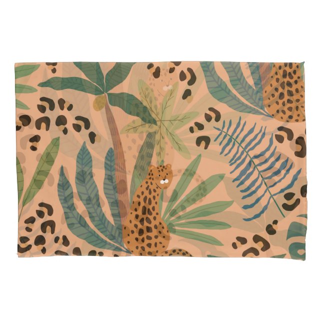 Jungle leopard print: animal seamless pattern. pillowcase (Front)