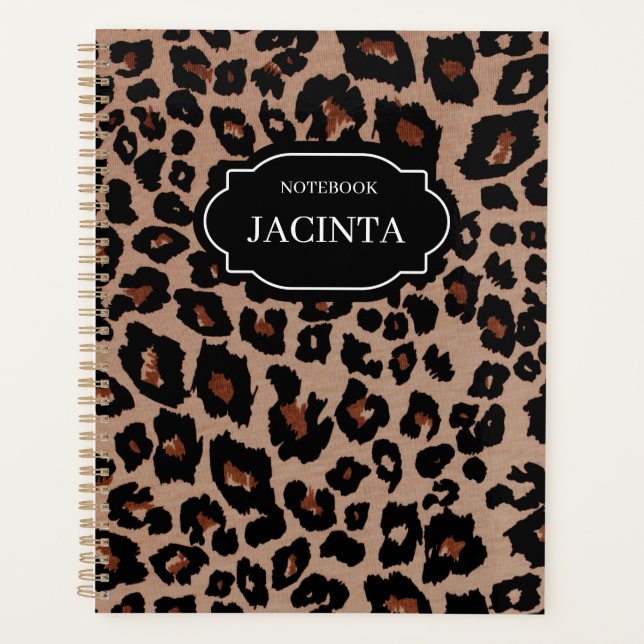 JUNGLE LEOPARD PRINT Customisable 12 Month Planner (Front)
