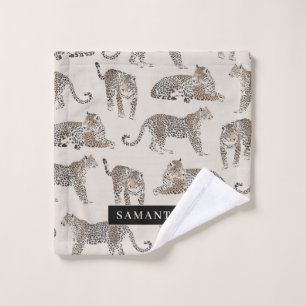 Jungle Leopard Wild Animal Pattern   Bath Towel Set