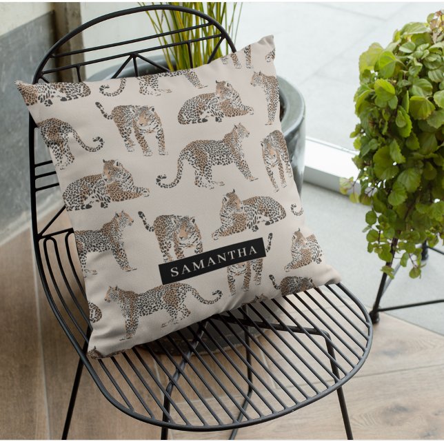 Jungle Leopard Wild Animal Pattern   Cushion (Creator Uploaded)