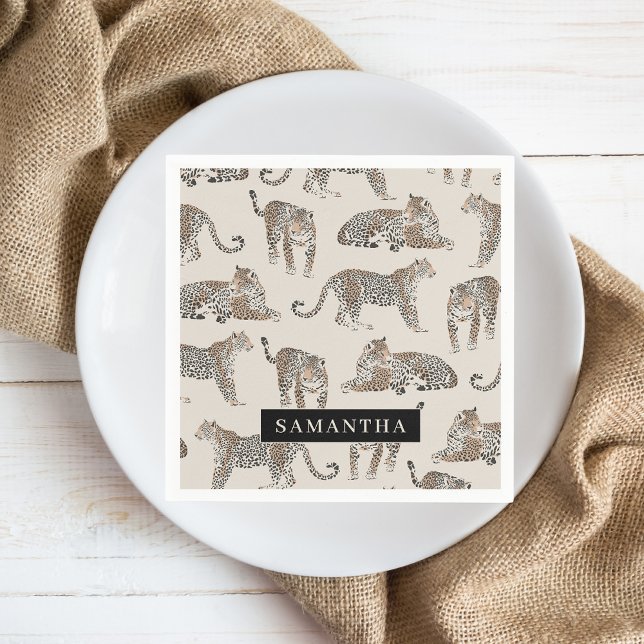 Jungle Leopard Wild Animal Pattern   Napkin (Creator Uploaded)