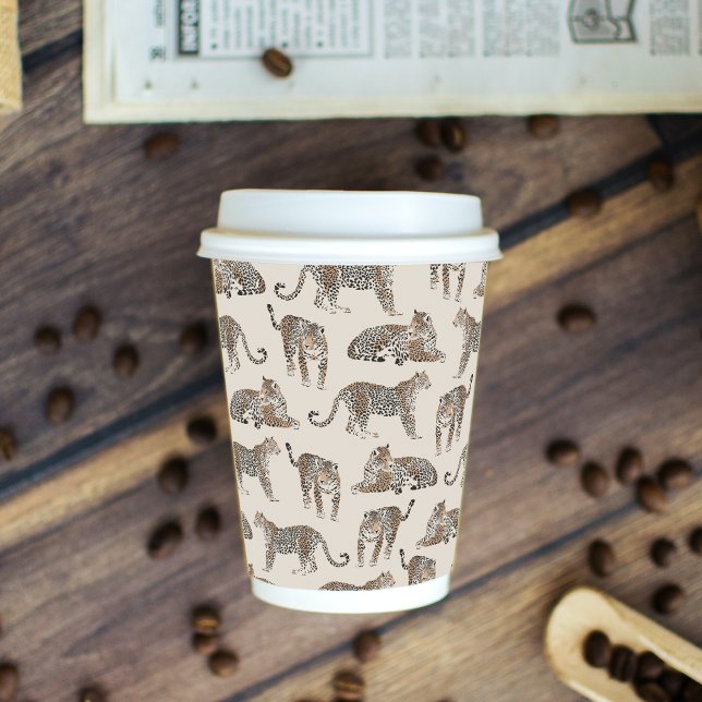 Jungle Leopard Wild Animal Pattern   Paper Cups (Creator Uploaded)