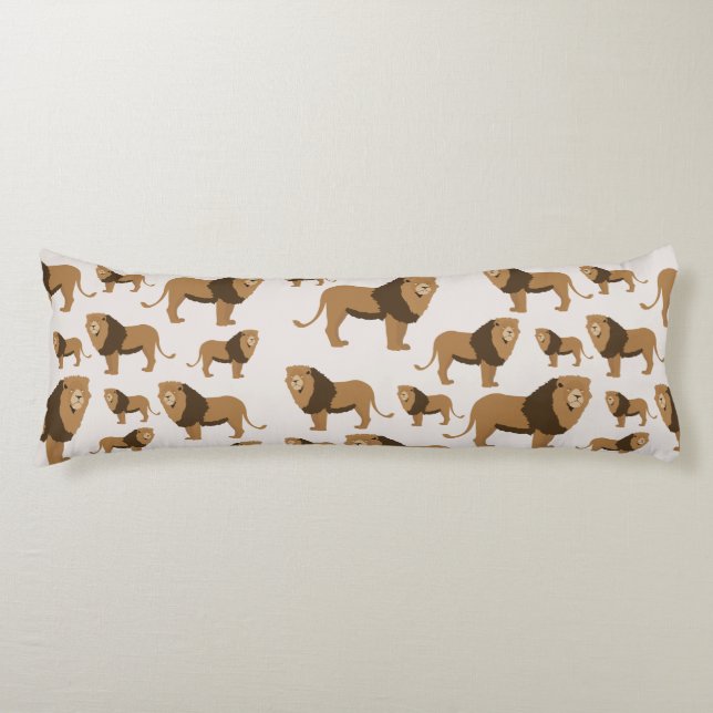 Jungle Lion Animal Pattern  Body Cushion (Front)