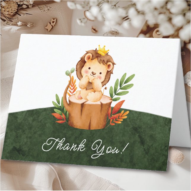 Jungle Lion Baby Shower Thank You (Creator Uploaded)