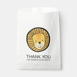 Jungle Lion Thank You Kids Birthday Favour Bag
