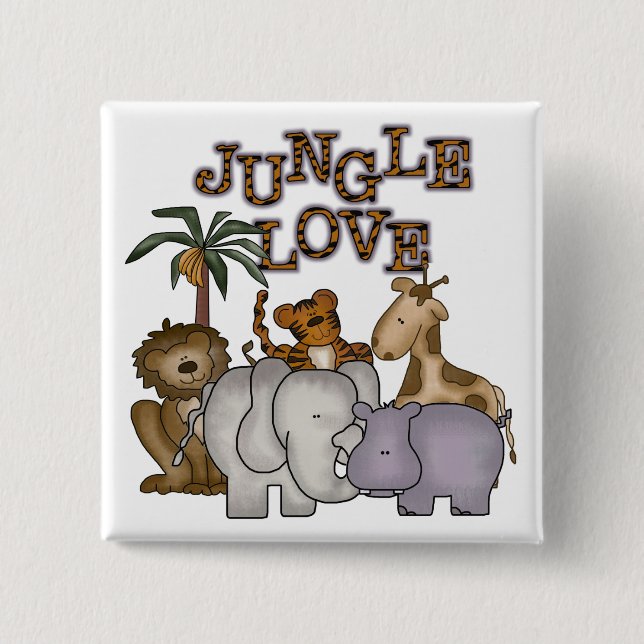 Jungle Love 15 Cm Square Badge (Front)