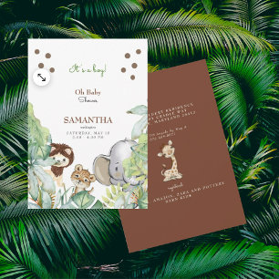 Jungle Love It's a Boy Baby Shower Invitation