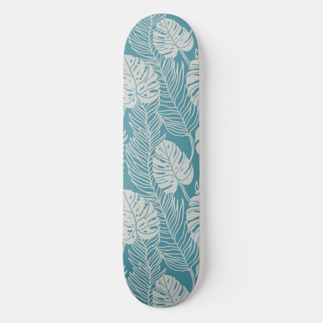 Jungle luxe - tropical pattern skateboard (Front)