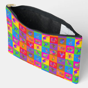 Jungle Madness 9 Inch Blocks Cheater Quilt Accessory Pouch