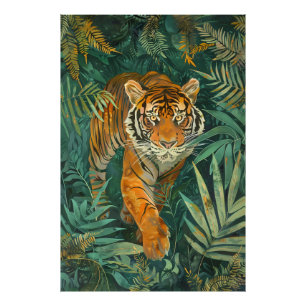 Jungle Majesty: Tiger in Tropical Paradise Photo Print
