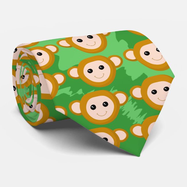 Jungle Monkey, Face. Tie (Rolled)