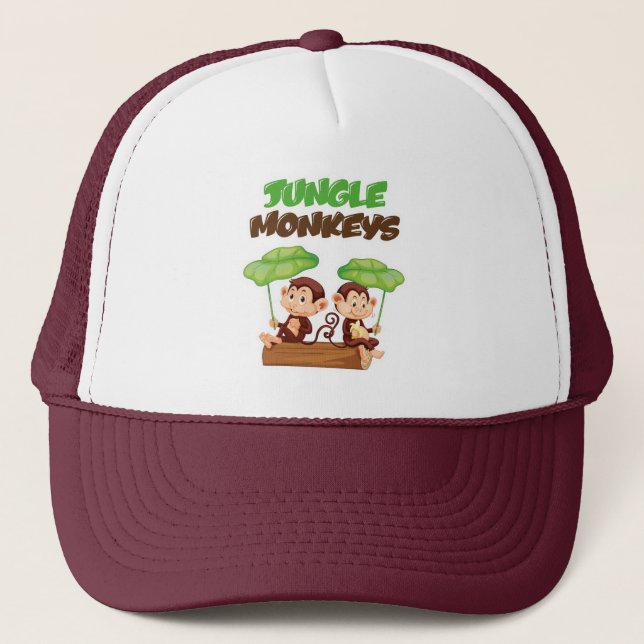 JUNGLE MONKEYS TRUCKER HAT (Front)