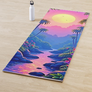 Jungle Moon Blue Parrot Paradise Yoga Mat