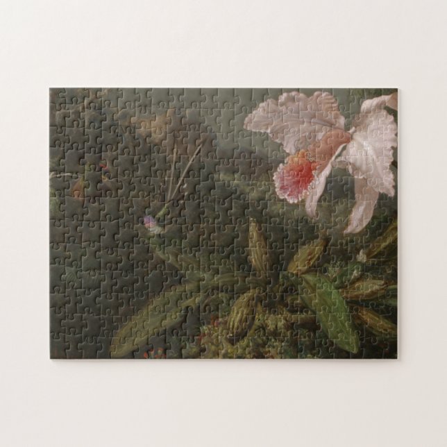 Jungle Orchids and Hummingbirds Jigsaw Puzzle (Horizontal)
