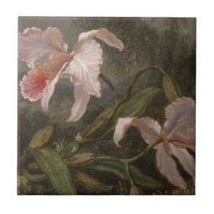 Jungle Orchids and Hummingbirds Tile
