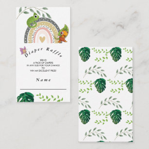 Jungle Over The Rain Baby Shower Diaper Raffle Enclosure Card
