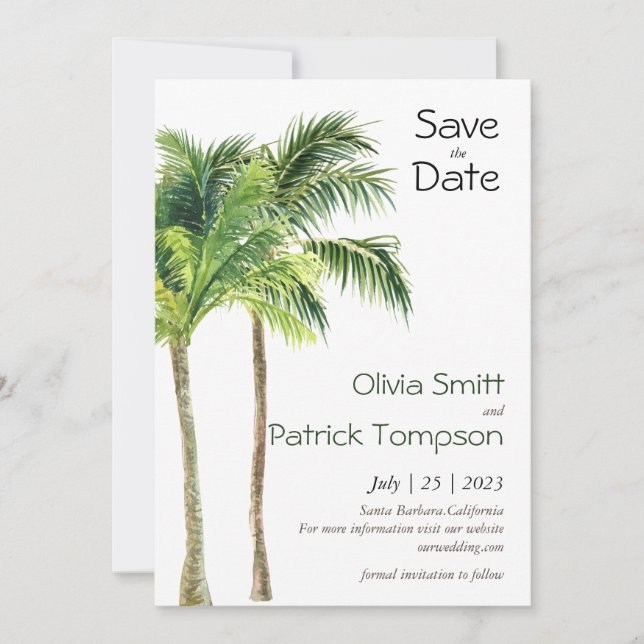 Jungle palm watercolor tropical  (Front)