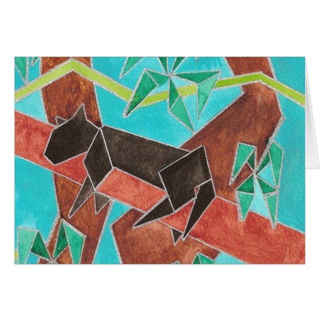 Jungle Panther Original Abstract Art (Front Horizontal)