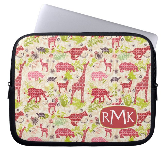 Jungle paradise | Monogram Laptop Sleeve (Front)