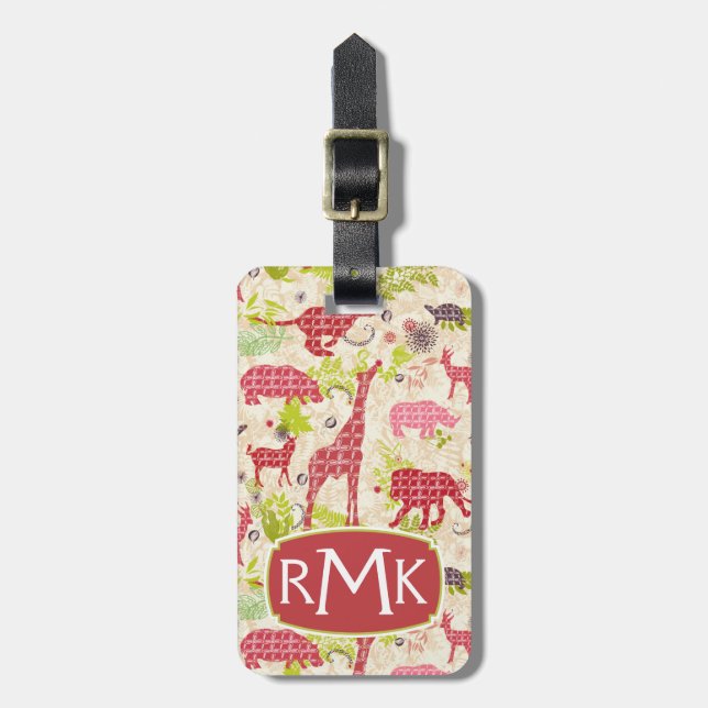 Jungle Paradise | Monogram Luggage Tag (Front Vertical)
