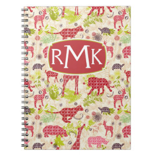 Jungle paradise   Monogram Notebook