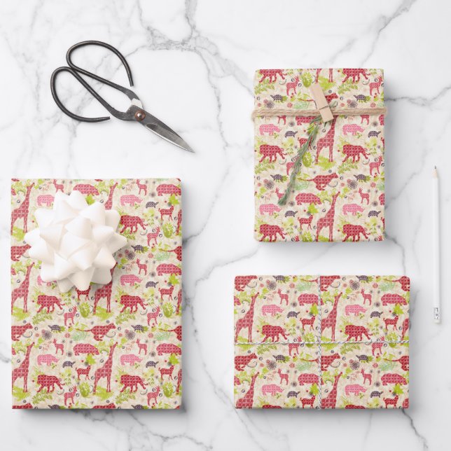 Jungle Paradise Wrapping Paper Sheet (Front)
