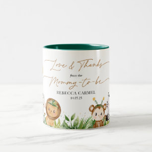Jungle Party Baby Shower Personalised Party Favour Two-Tone Coffee Mug