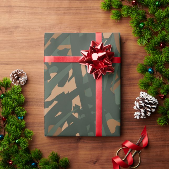 Jungle Pattern Camo - Nature Texture Wrapping Paper (Holiday Gift)