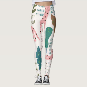 Jungle pattern, leopard print, vintage. leggings