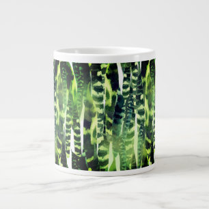 Jungle plant leaves pattern large coffee mug