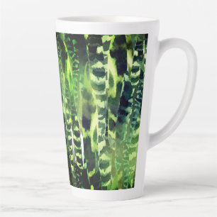 Jungle plant leaves pattern latte mug