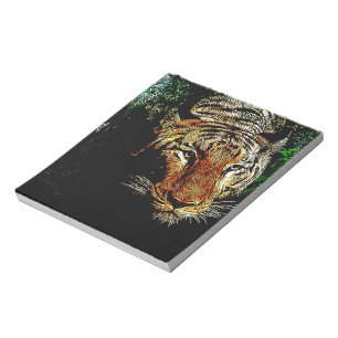 jungle predator wildlife safari animal wild tiger notepad