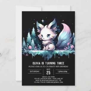 Jungle Printable Wolf Birthday Invitation