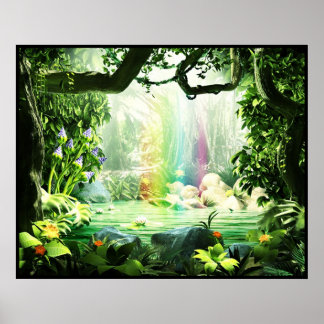 Jungle rainbow poster